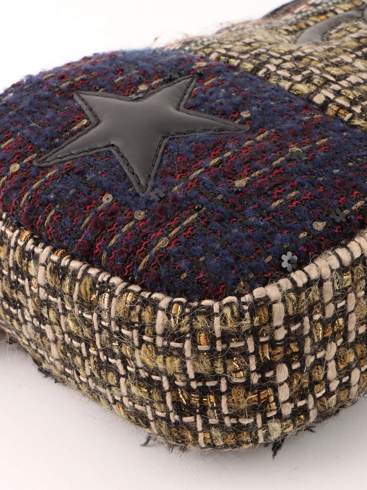 2014 tweed CC mark star chain shoulder bag, multicolor