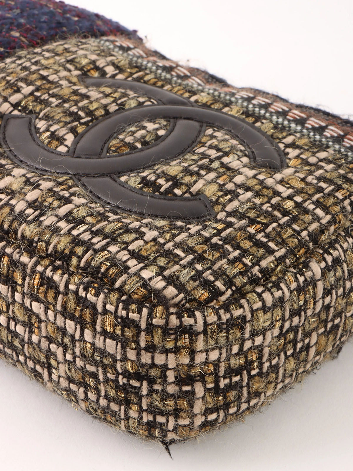 2014 tweed CC mark star chain shoulder bag, multicolor