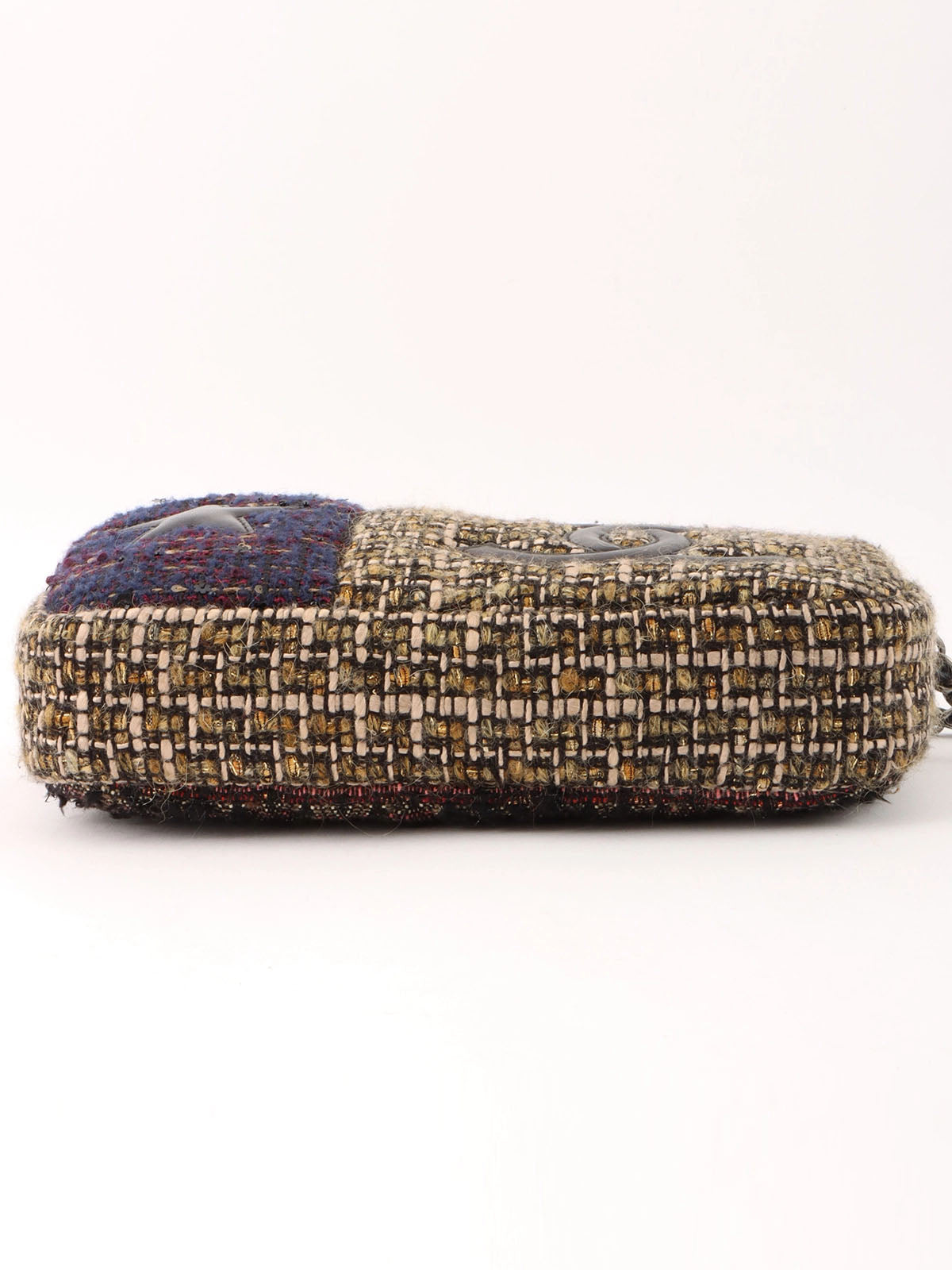 2014 tweed CC mark star chain shoulder bag, multicolor