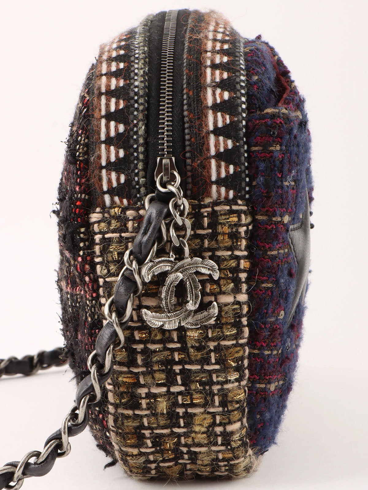 2014 tweed CC mark star chain shoulder bag, multicolor