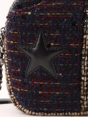 2014 tweed CC mark star chain shoulder bag, multicolor