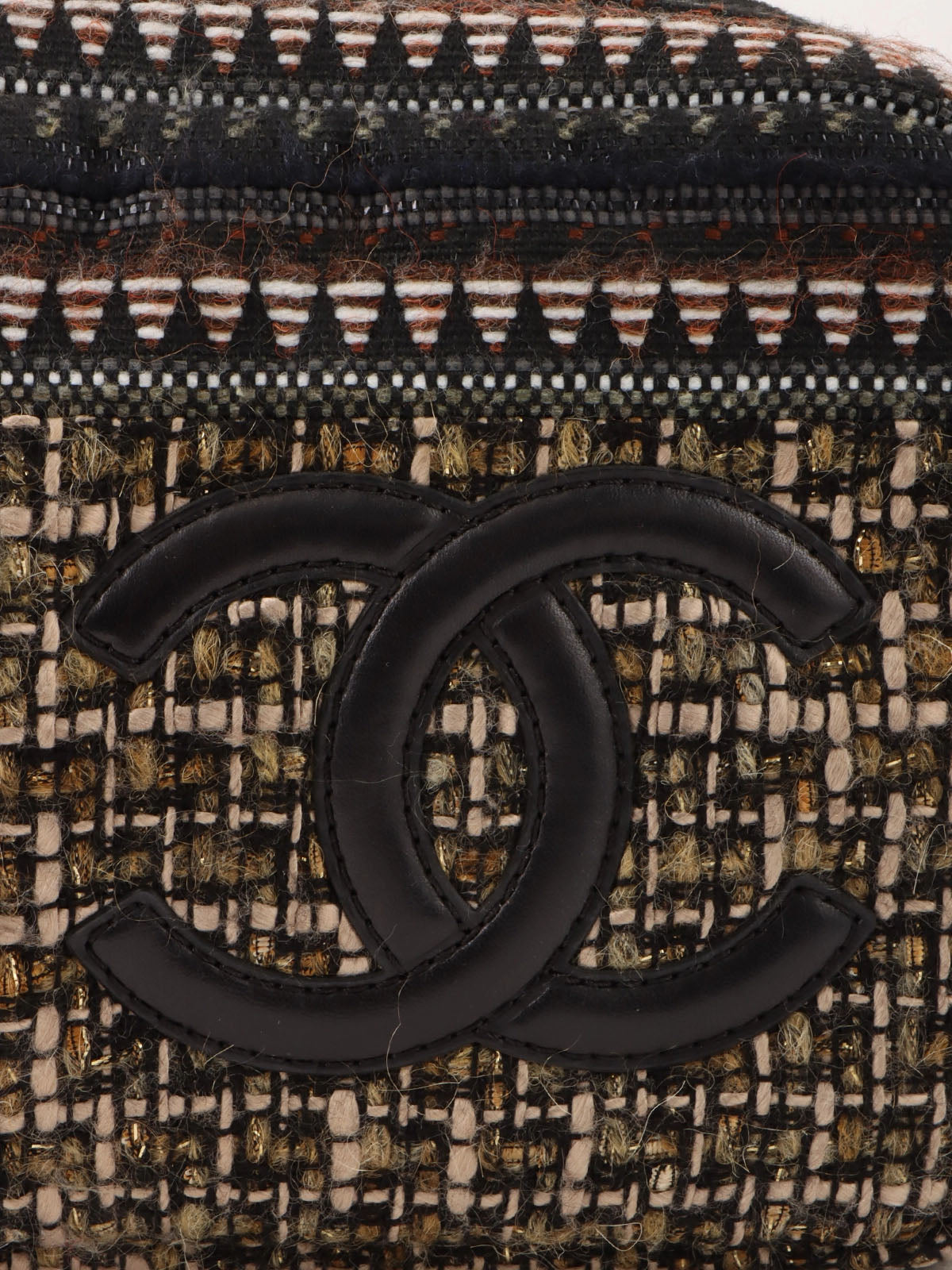 2014 tweed CC mark star chain shoulder bag, multicolor