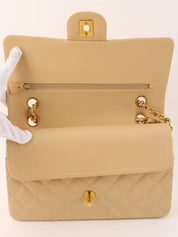 1995 Classic Flap Chain Bag 25cm Beige