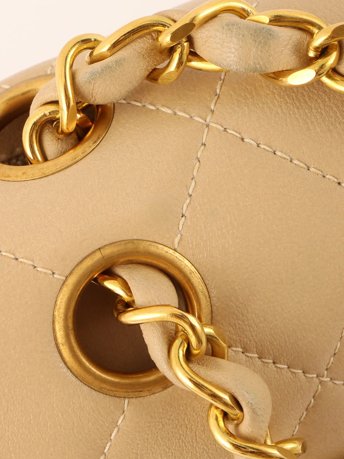 1995 Classic Flap Chain Bag 25cm Beige