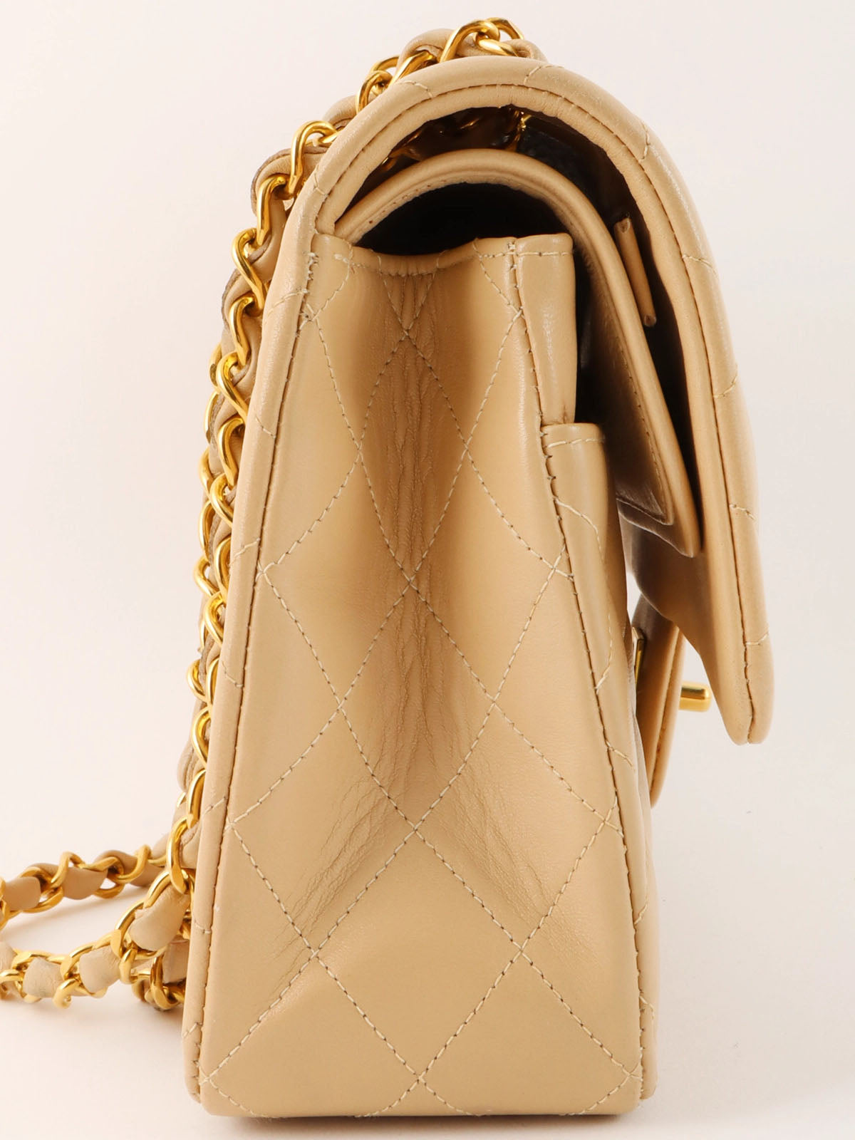 1995 Classic Flap Chain Bag 25cm Beige