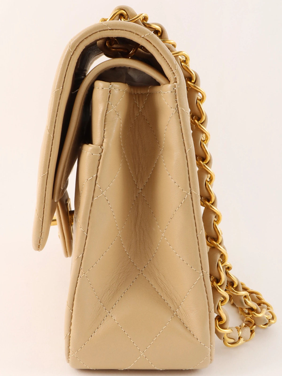1995 Classic Flap Chain Bag 25cm Beige