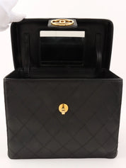 1995 Bicolor Stitch CC Turnlock 2-Way Vanity Set in Black