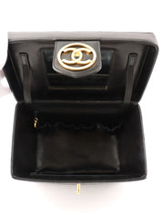 1995 Bicolor Stitch CC Turnlock 2-Way Vanity Set in Black