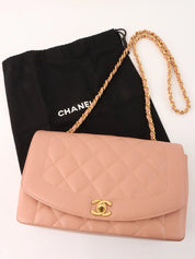 1995 Diana Flap Chain Bag, 25cm, Pink, Caviar Skin