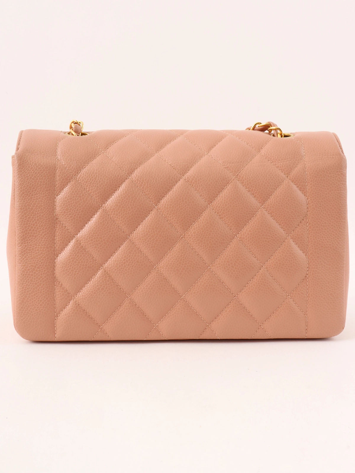 1995 Diana Flap Chain Bag, 25cm, Pink, Caviar Skin