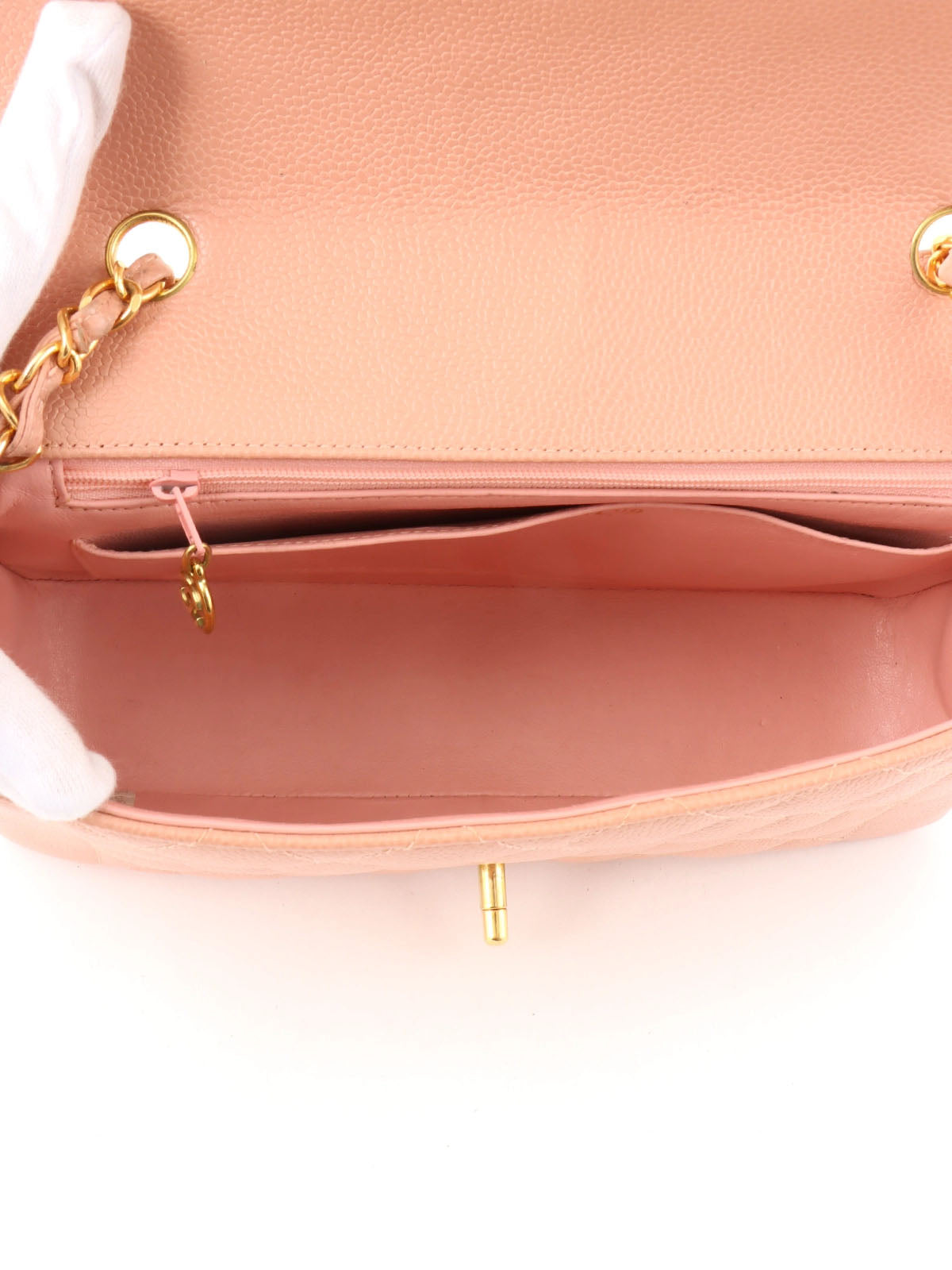1995 Diana Flap Chain Bag, 25cm, Pink, Caviar Skin