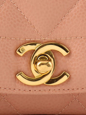 1995 Diana Flap Chain Bag, 25cm, Pink, Caviar Skin