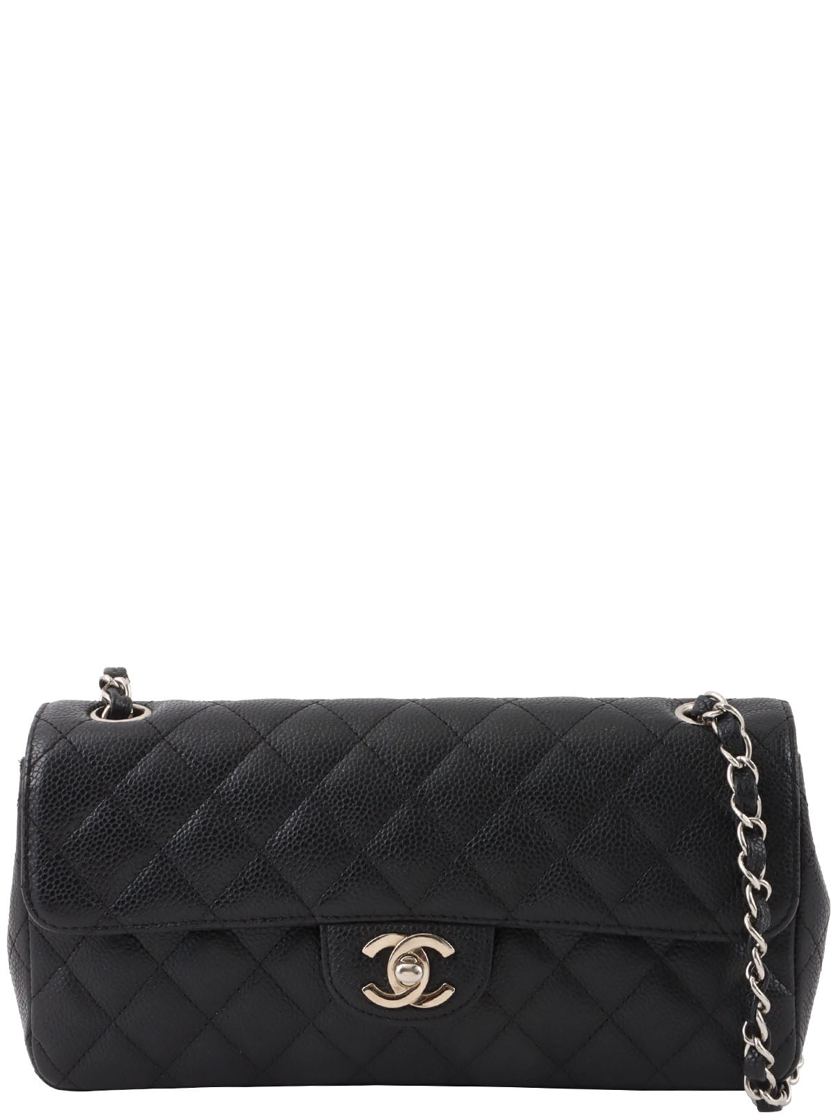 2007 East West Caviar Skin Chain Bag in Black