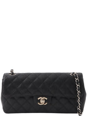 2007 East West Caviar Skin Chain Bag in Black