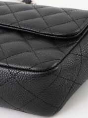 2007 East West Caviar Skin Chain Bag in Black