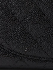 2007 East West Caviar Skin Chain Bag in Black