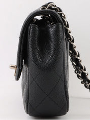 2007 East West Caviar Skin Chain Bag in Black
