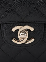 2007 East West Caviar Skin Chain Bag in Black