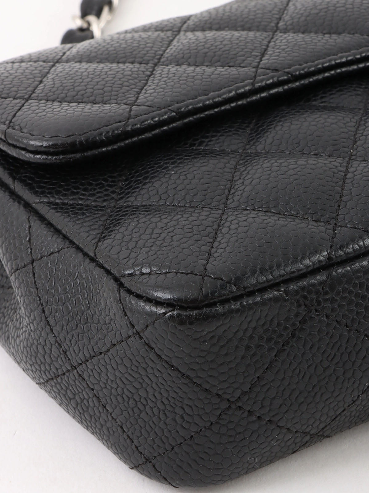 2007 East West Caviar Skin Chain Bag in Black
