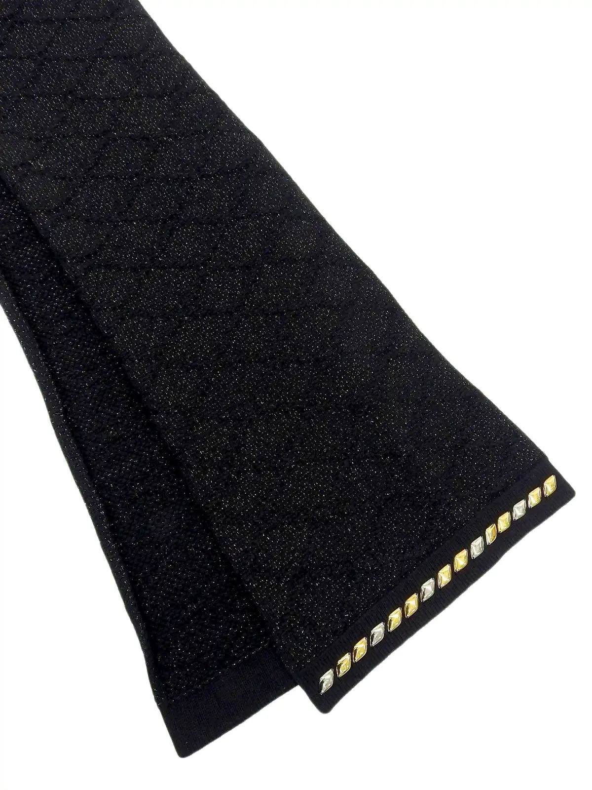 Studded Glitter Scarf Black