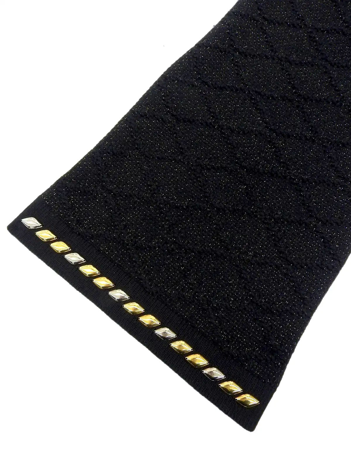 Studded Glitter Scarf Black