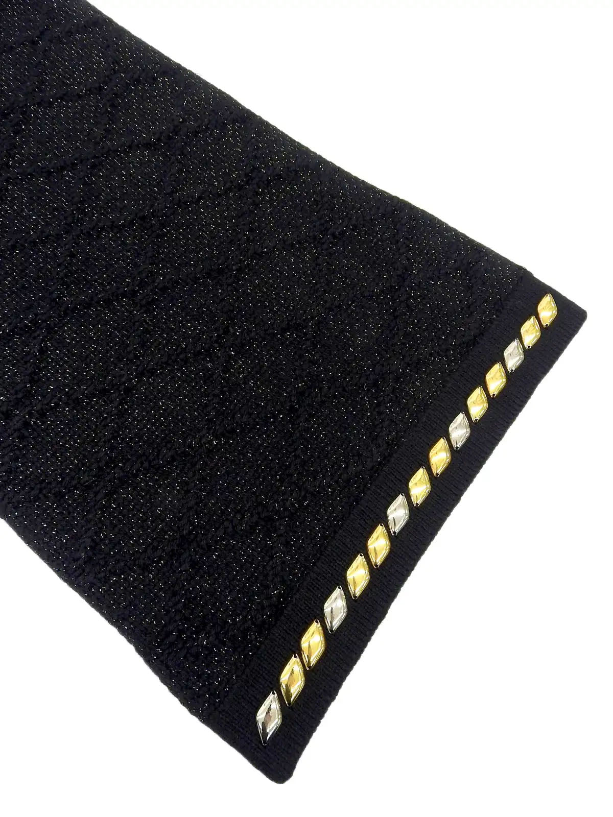 Studded Glitter Scarf Black