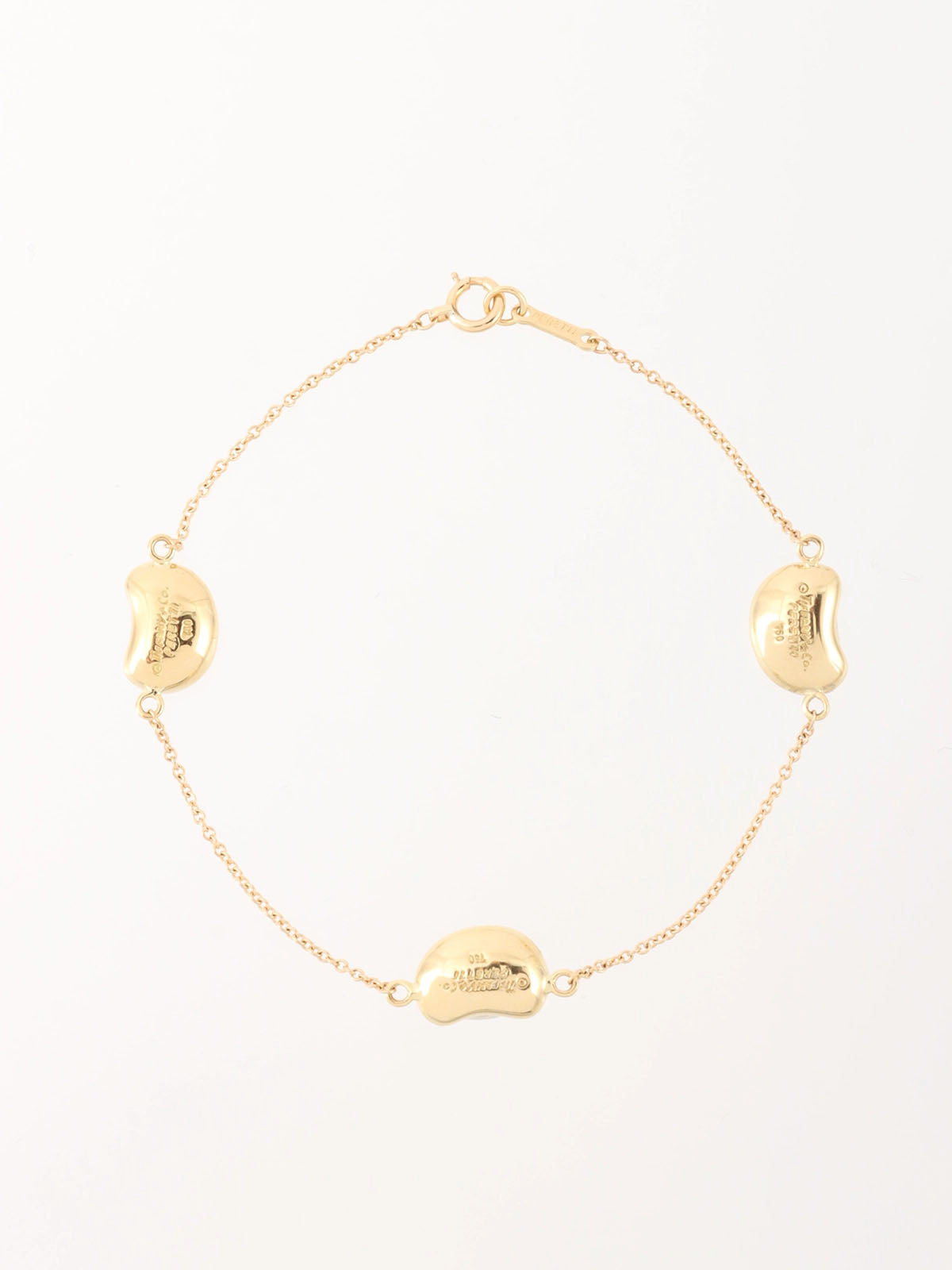 18Kビーンズブレスレット ゴールド