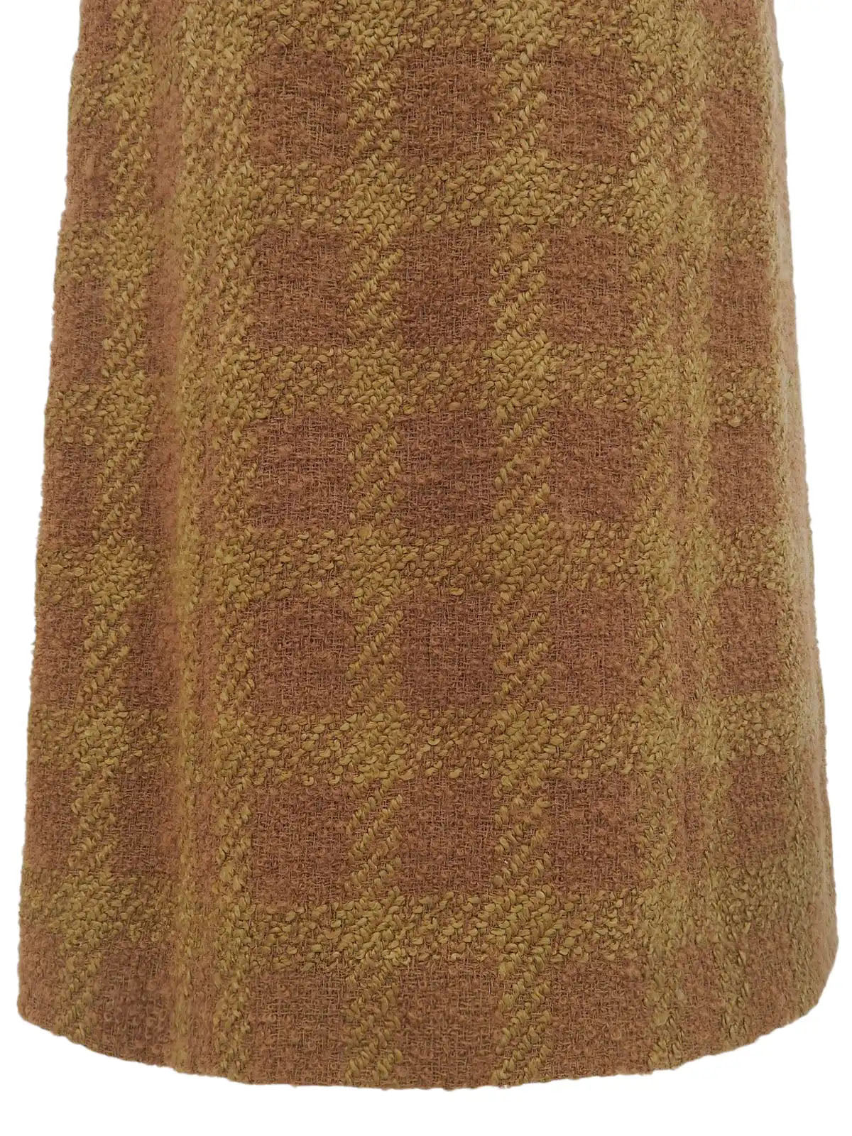 1996 Tweed Check Pattern Dress, Brown