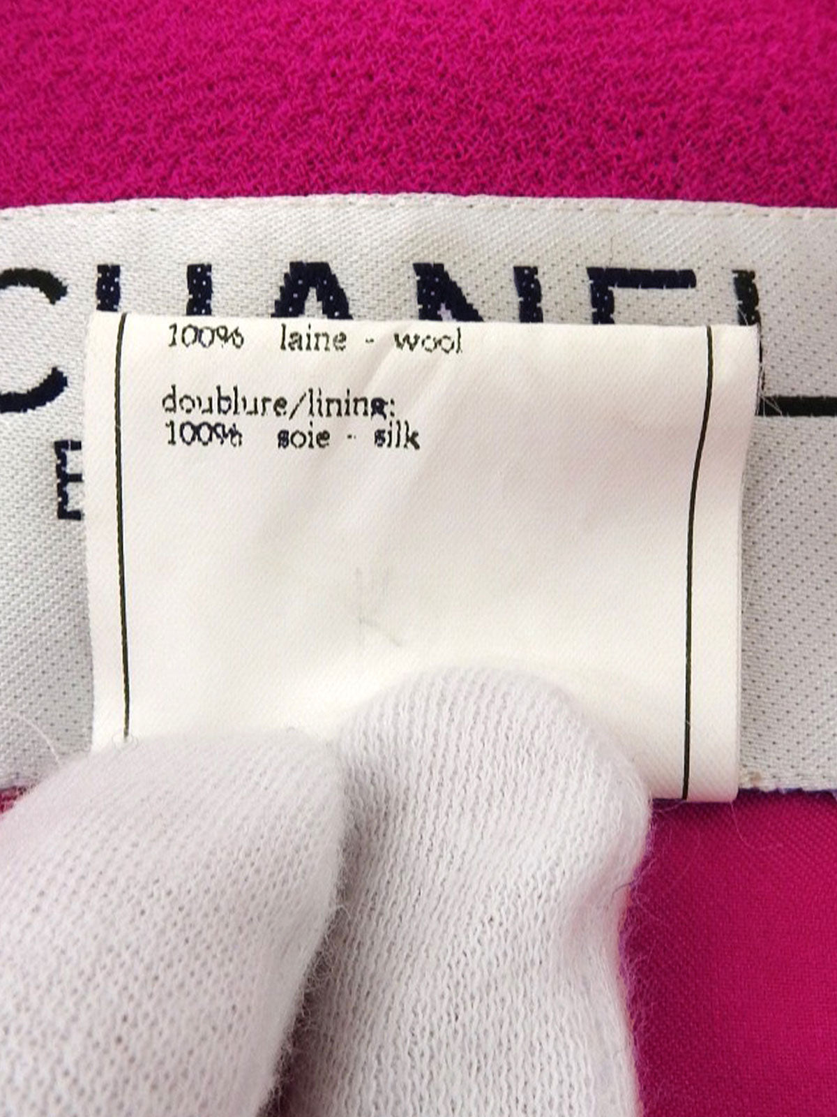 ウールCCマークボタンジャケット マゼンタ