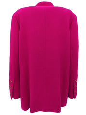 ウールCCマークボタンジャケット マゼンタ