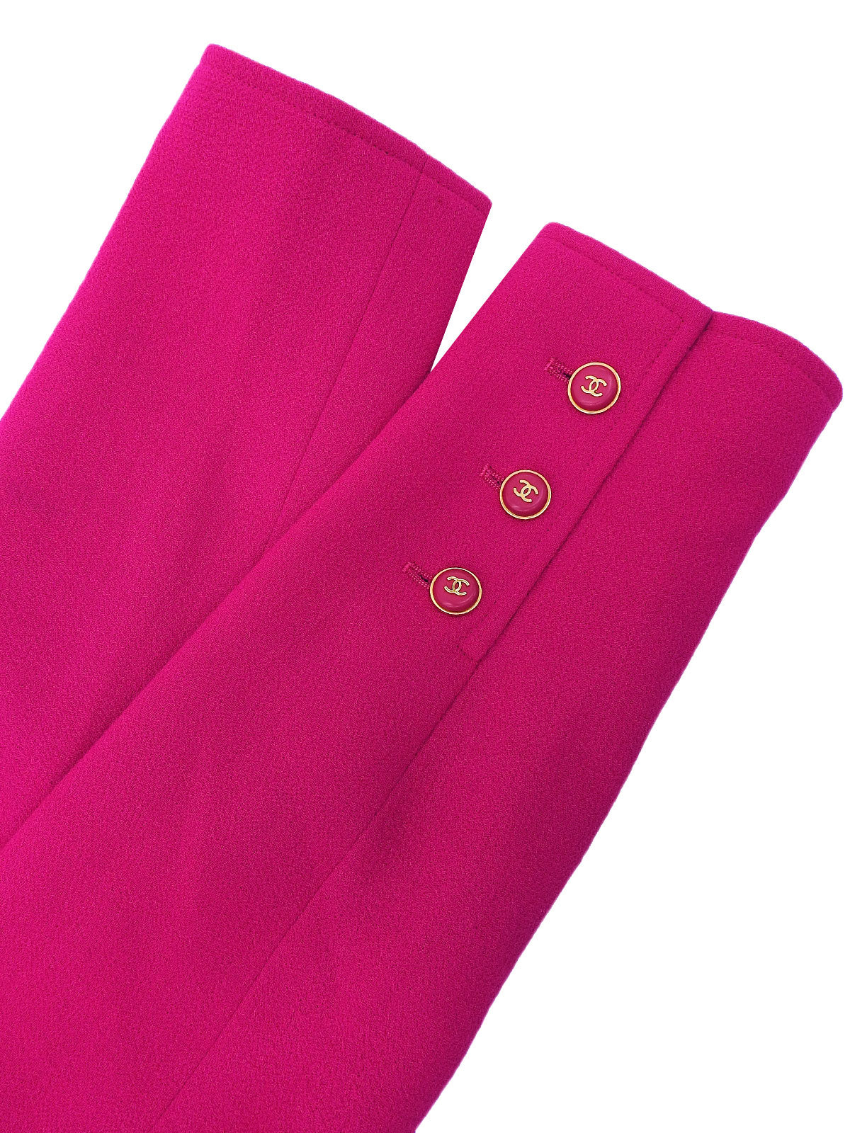 ウールCCマークボタンジャケット マゼンタ