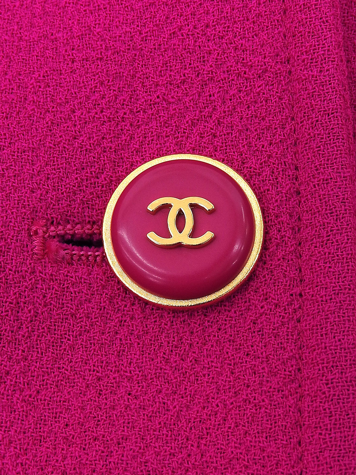 ウールCCマークボタンジャケット マゼンタ