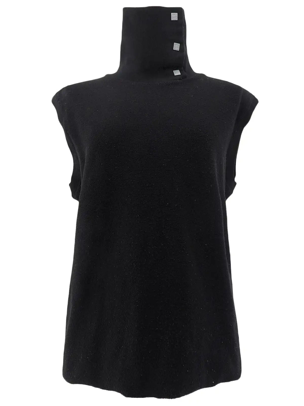 2003 CC mark button high neck vest black