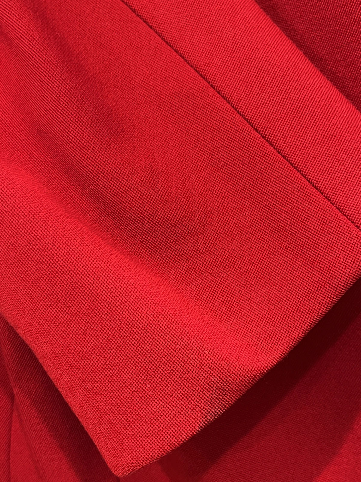 Two-tone Macadam Button Jacket in Red/Black