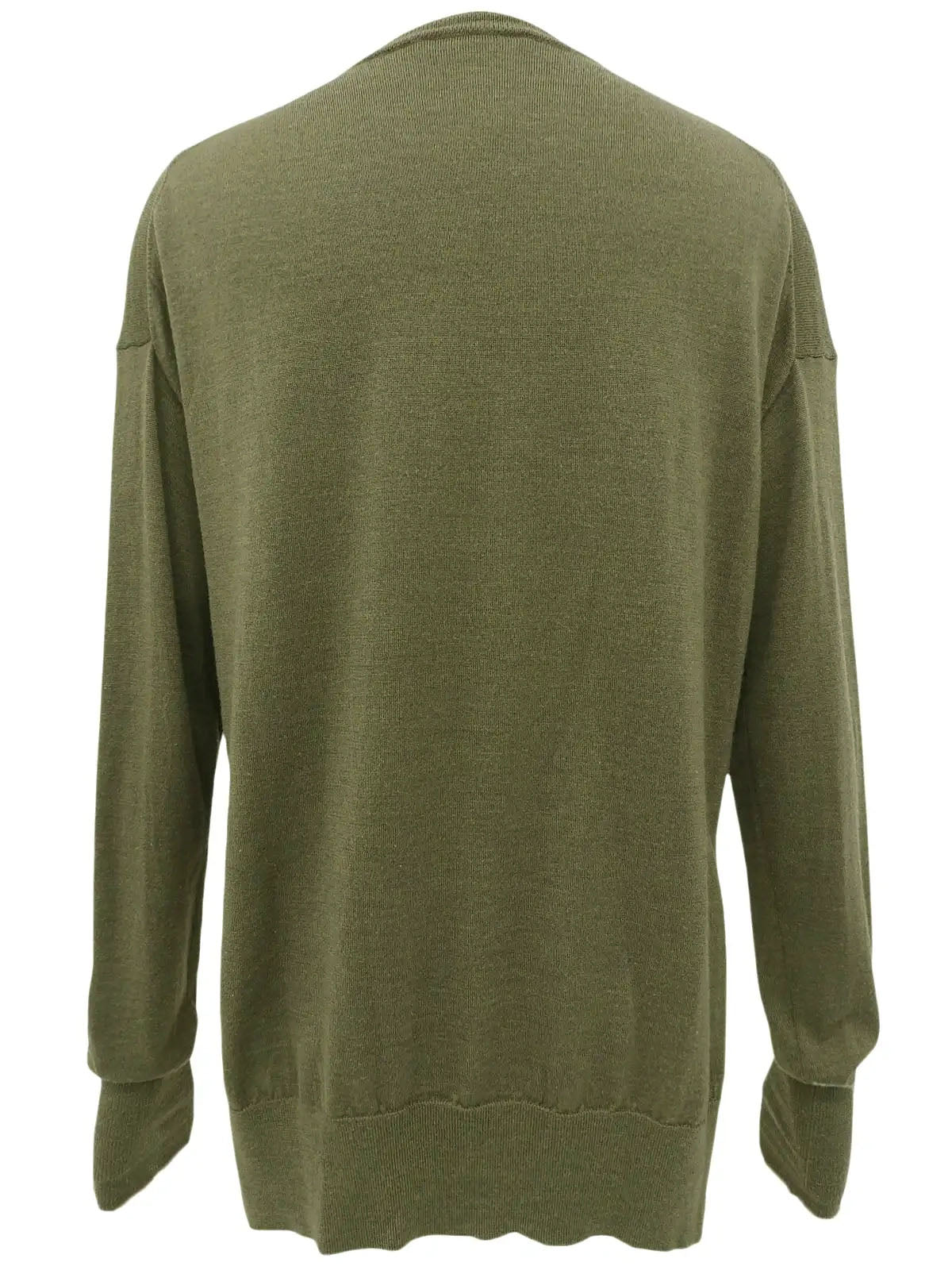 マカダム刺繍カーディガン カーキ