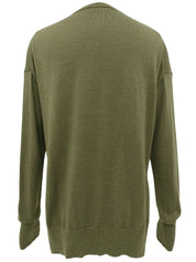 マカダム刺繍カーディガン カーキ