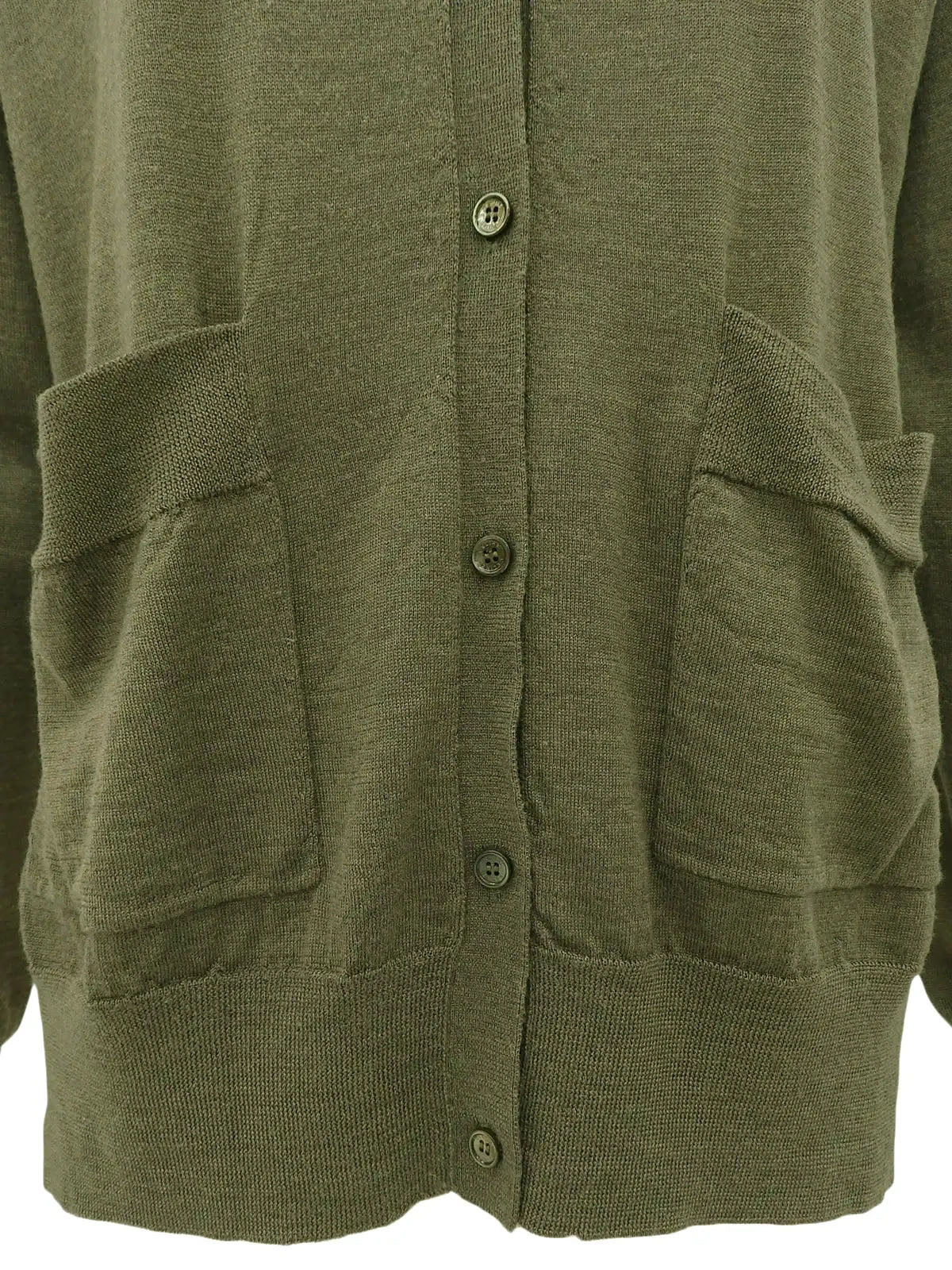 マカダム刺繍カーディガン カーキ