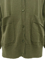 マカダム刺繍カーディガン カーキ