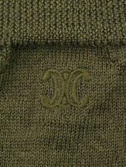 Macadam Embroidered Cardigan in Khaki