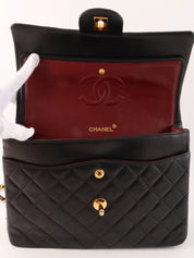 1990's Big Square Classic Flap Chain Bag in Black