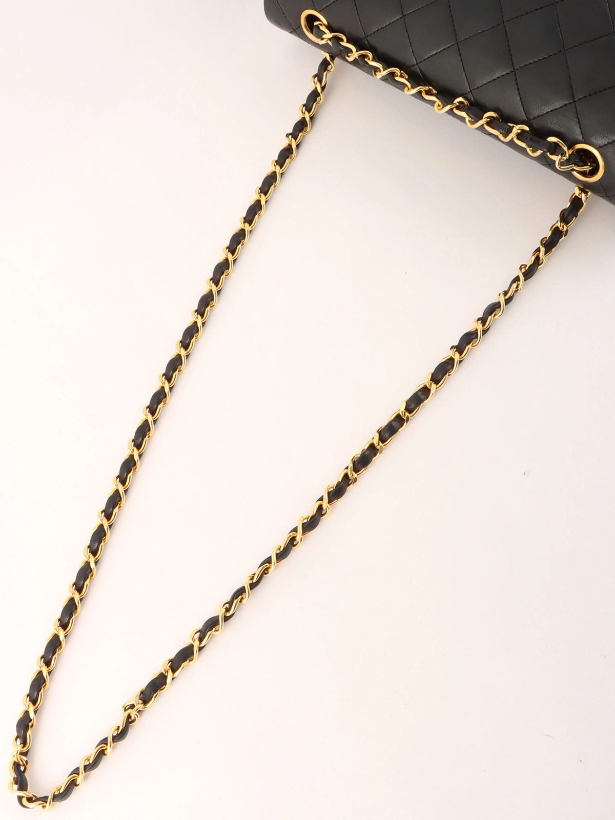 1990's Big Square Classic Flap Chain Bag in Black