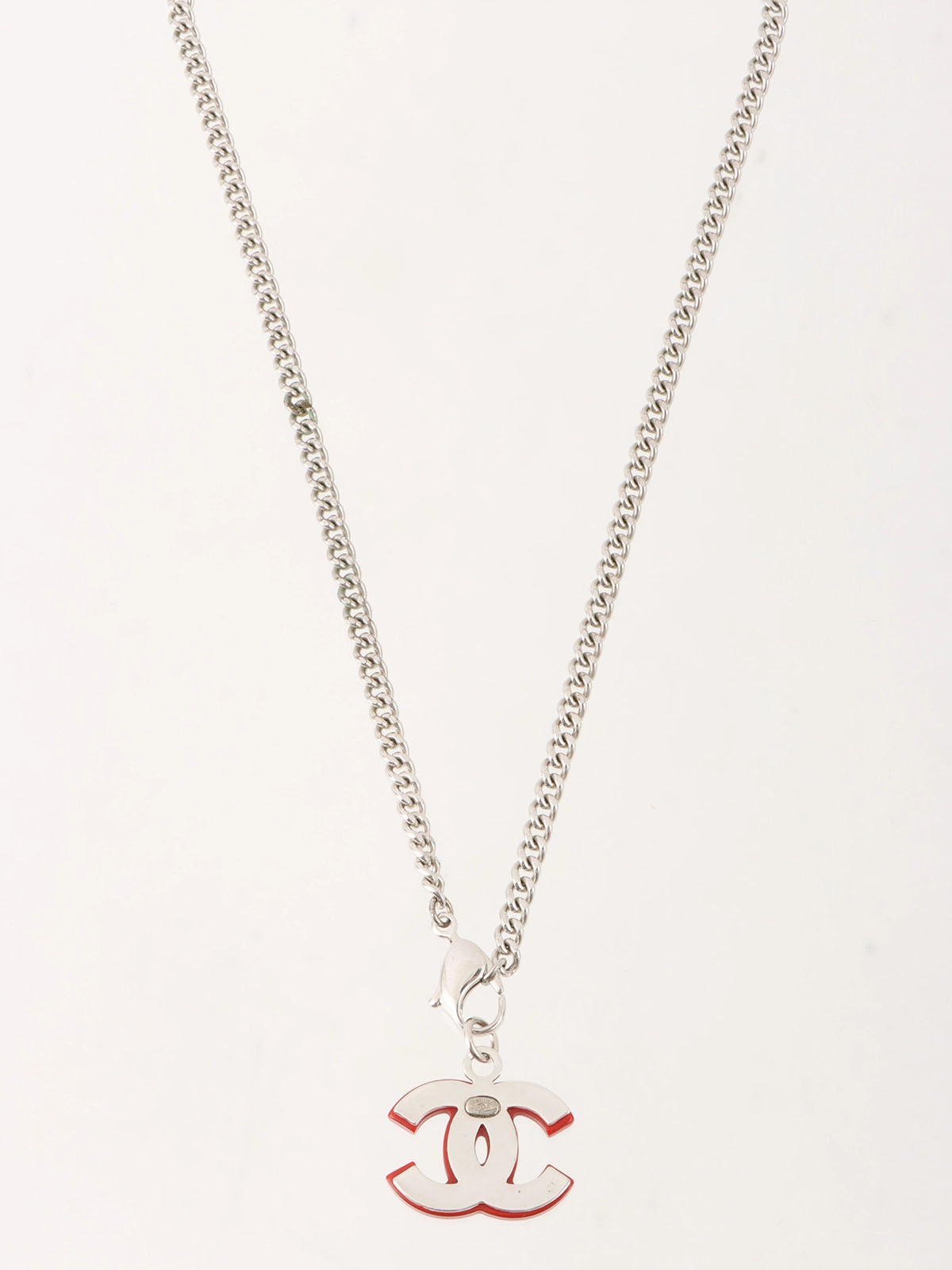 2005年製　CCマークネックレス　レッド／シルバー