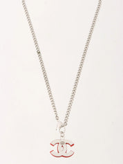 2005年製　CCマークネックレス　レッド／シルバー