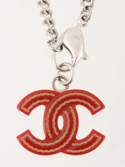 2005年製　CCマークネックレス　レッド／シルバー
