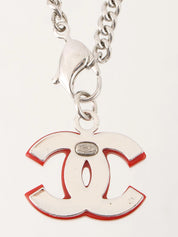2005年製　CCマークネックレス　レッド／シルバー
