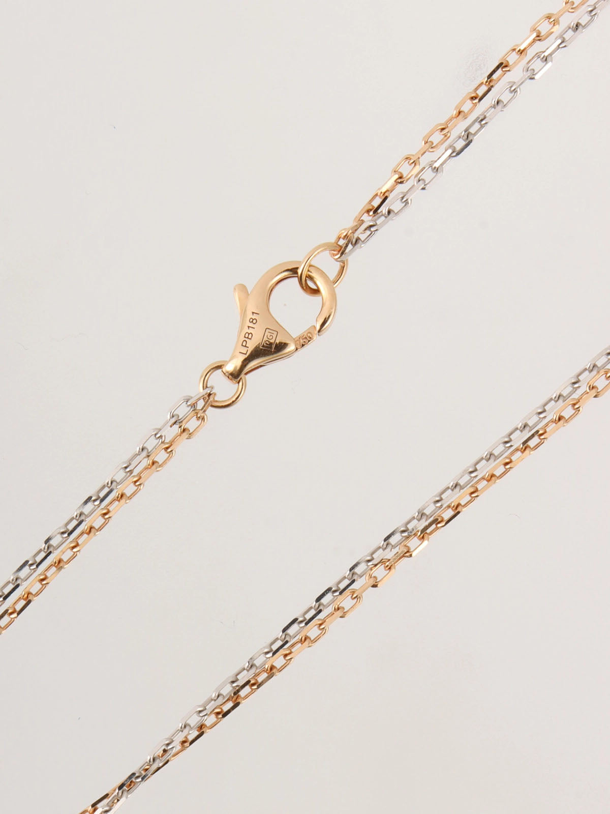 18K Gold Diamond Love Three Hoop Necklace