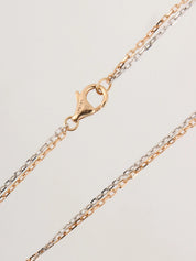 18K Gold Diamond Love Three Hoop Necklace