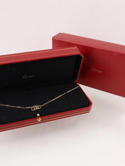 18K Gold Diamond Love Three Hoop Necklace