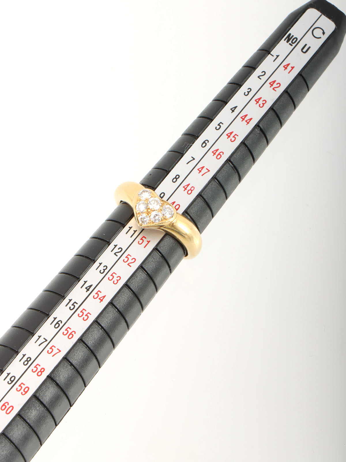 18Kハートダイヤリング ゴールド