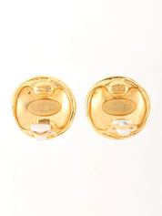 1994年製　ラウンドCCマークイヤリング　ゴールド